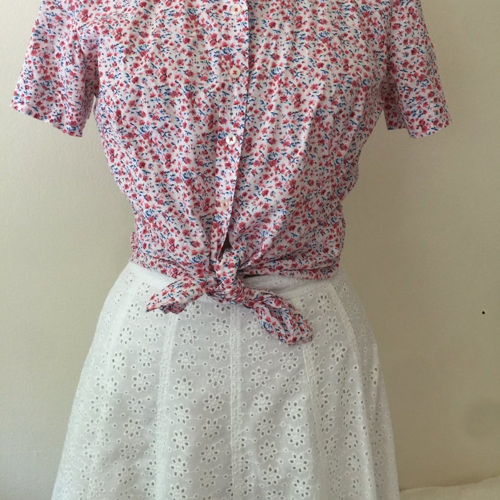 White Eyelet Skirt -Marie Lund Copenhagen, Denmark